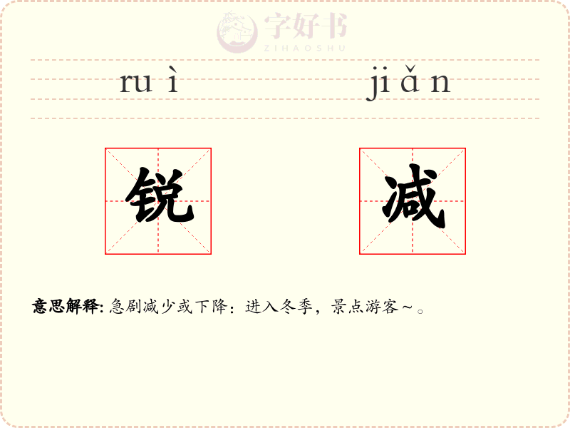 锐减