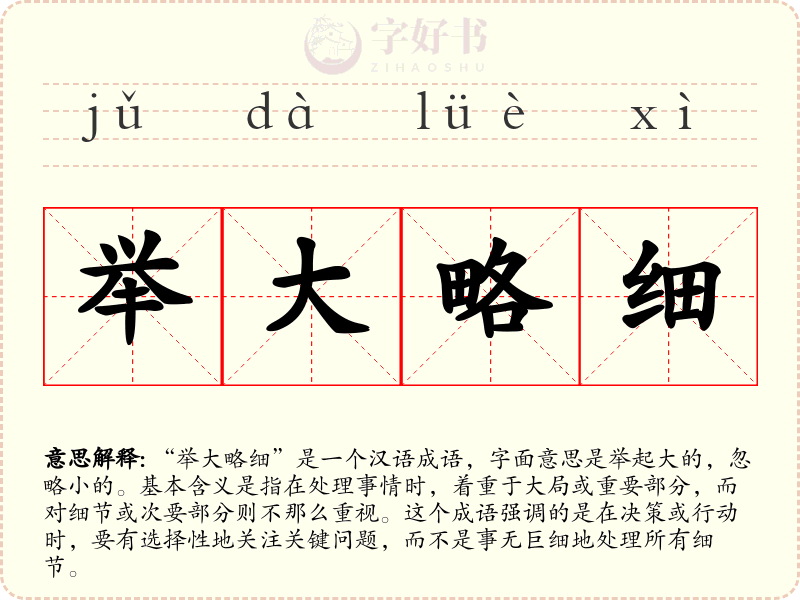 举大略细