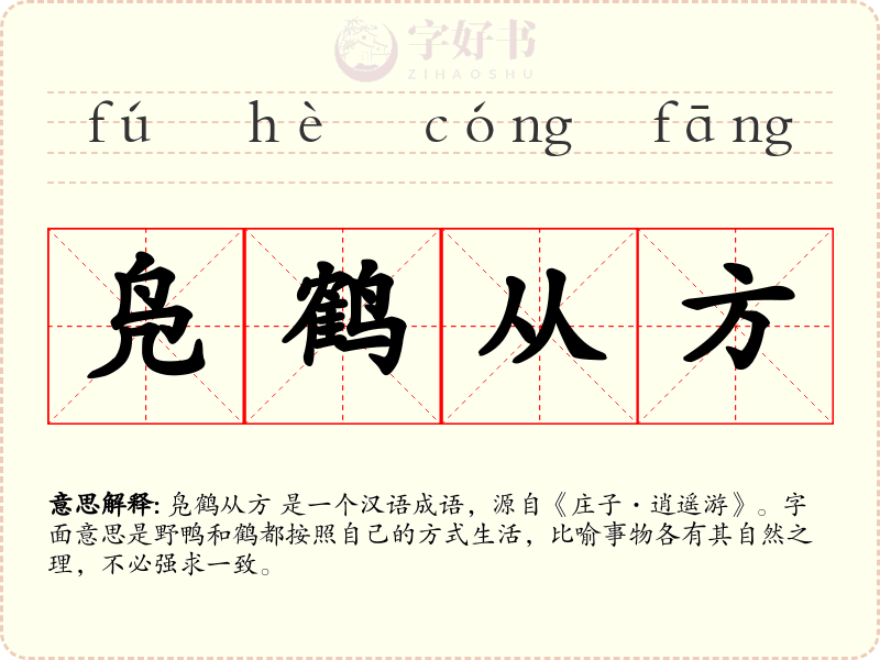 凫鹤从方