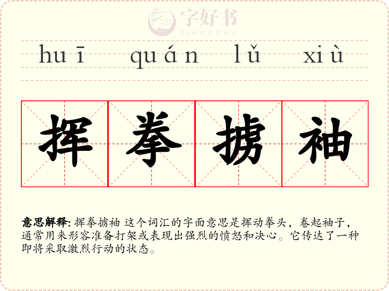 挥拳掳袖