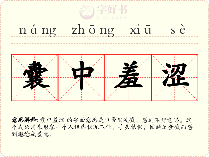 囊中羞涩