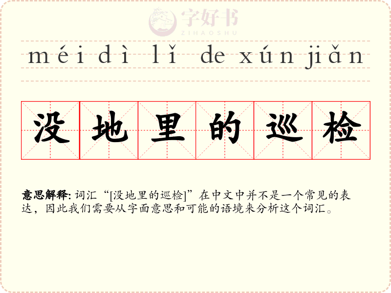 没地里的巡检