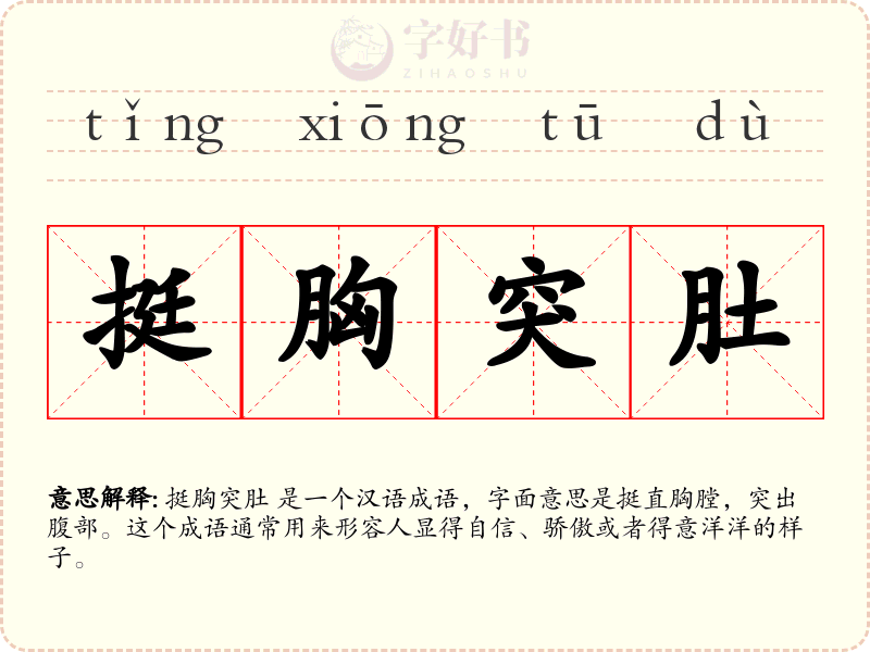 挺胸突肚