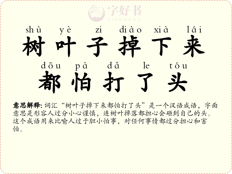 树叶子掉下来都怕打了头