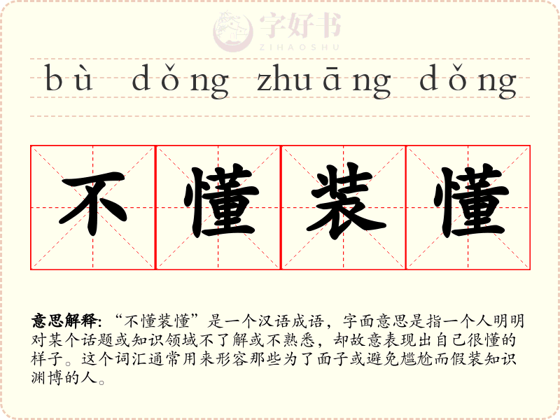 不懂装懂