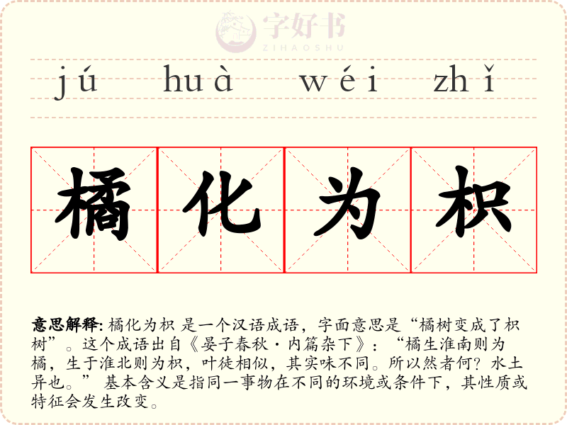 橘化为枳