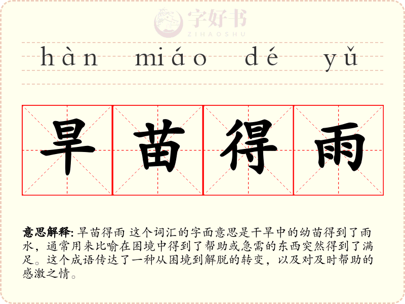 旱苗得雨