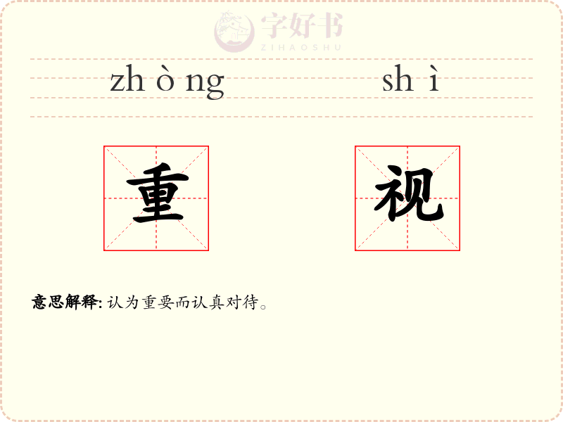重视