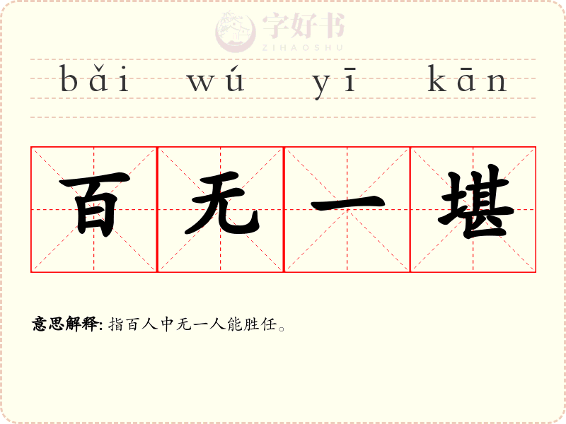 百无一堪