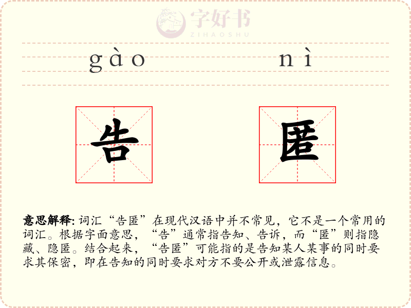 告匿