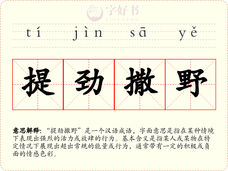 提劲撒野