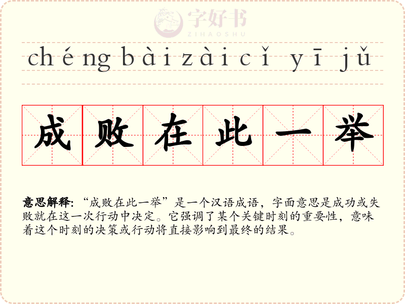 成败在此一举