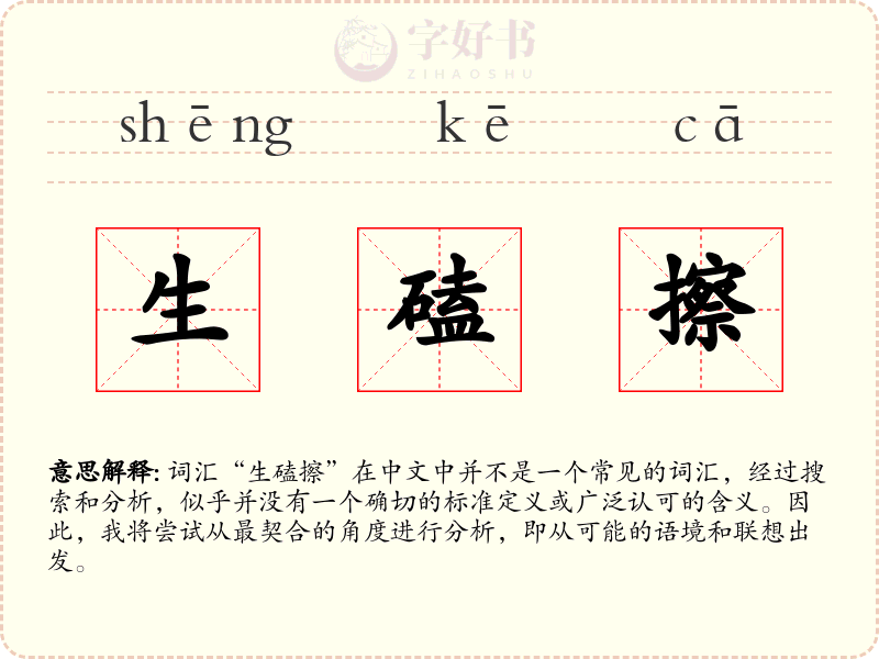生磕擦