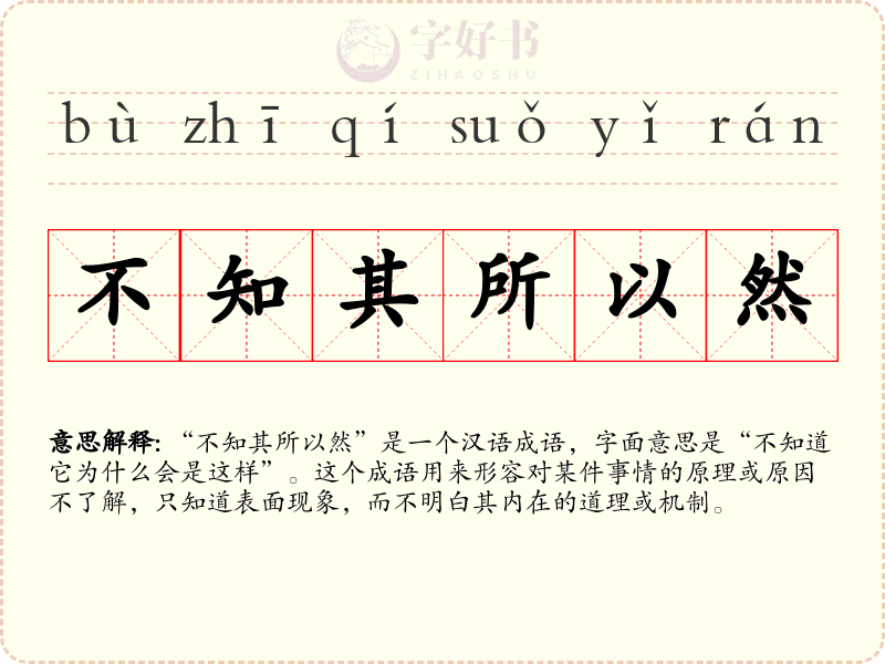不知其所以然