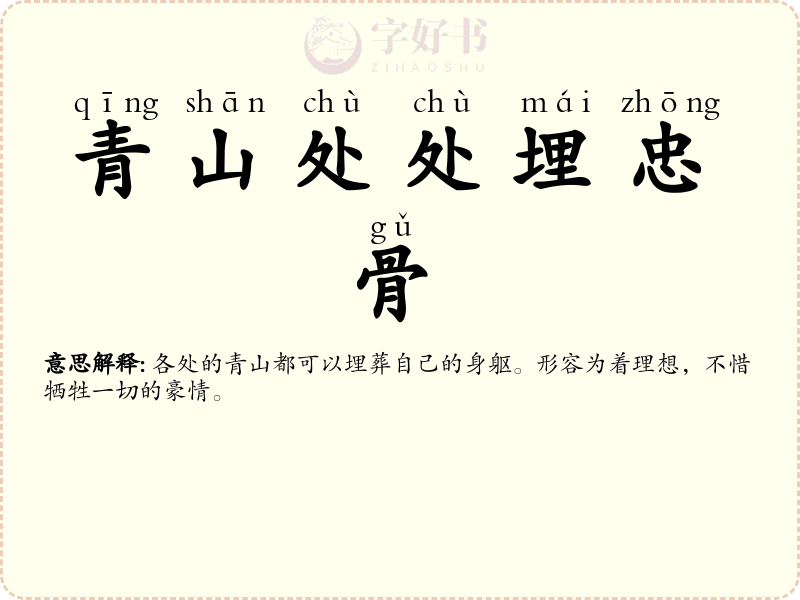 青山处处埋忠骨