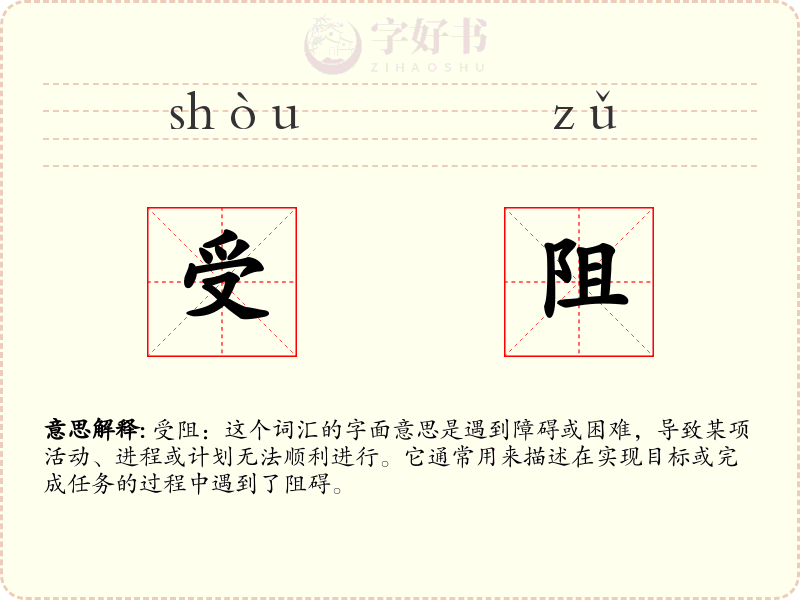 受阻
