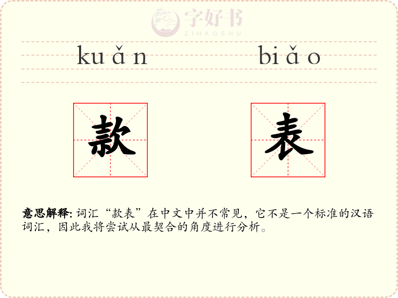 款表