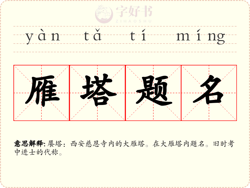 雁塔题名