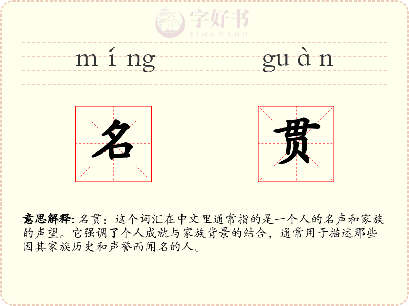 名贯