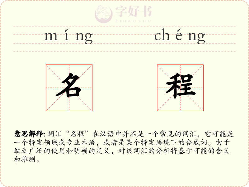 名程