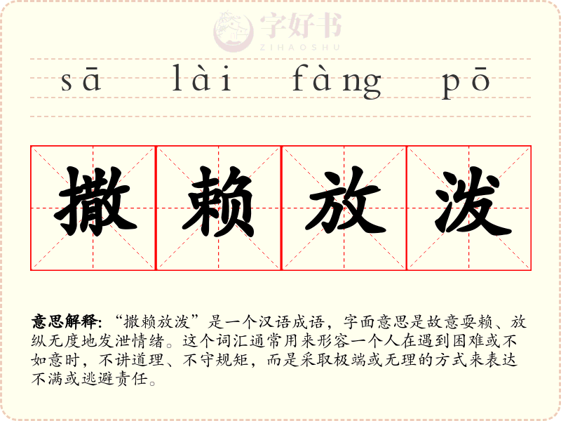 撒赖放泼