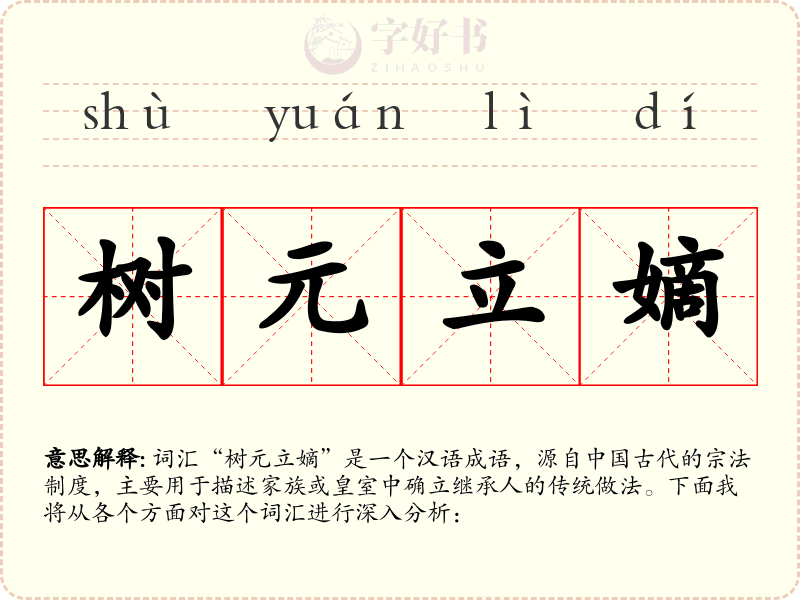 树元立嫡