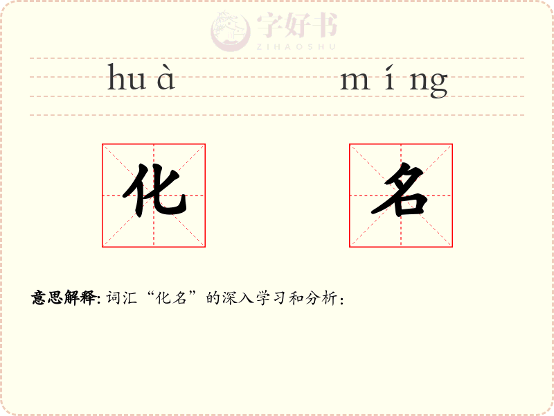 化名