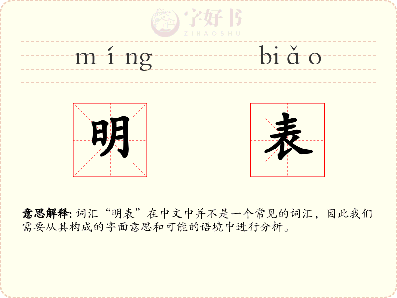 明表
