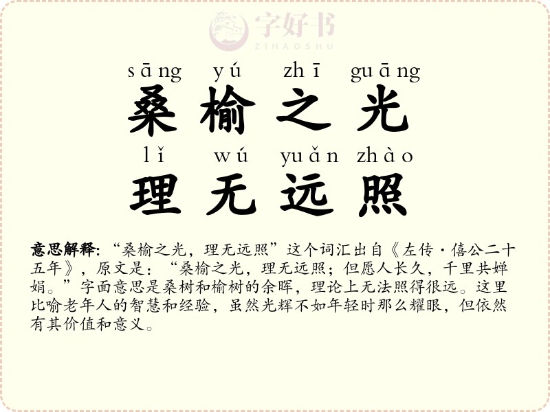 桑榆之光，理无远照