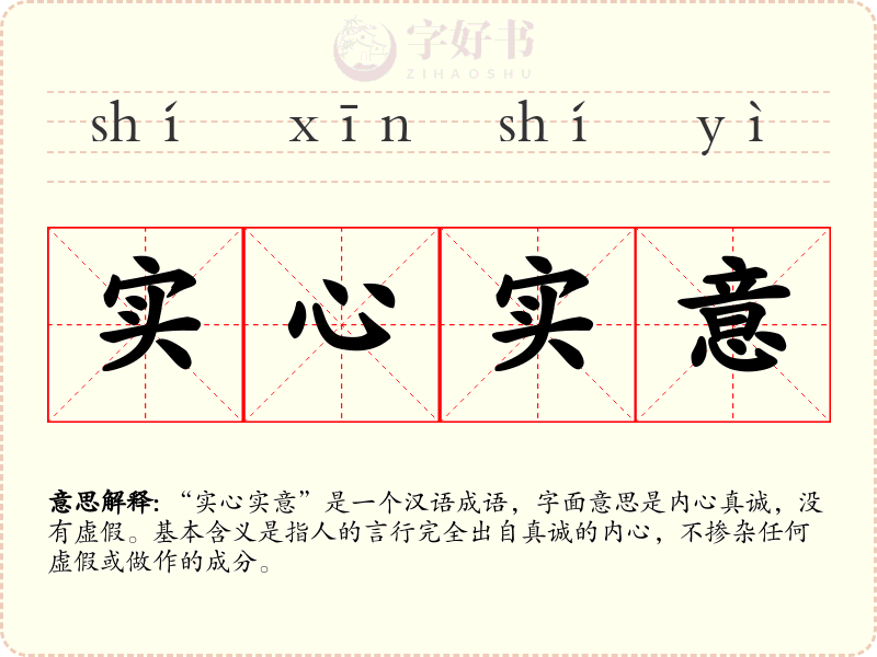 实心实意