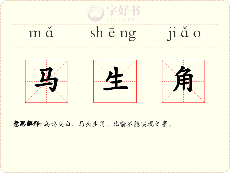 马生角