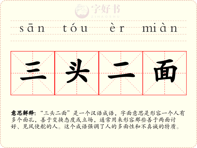 三头二面