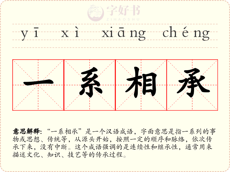一系相承