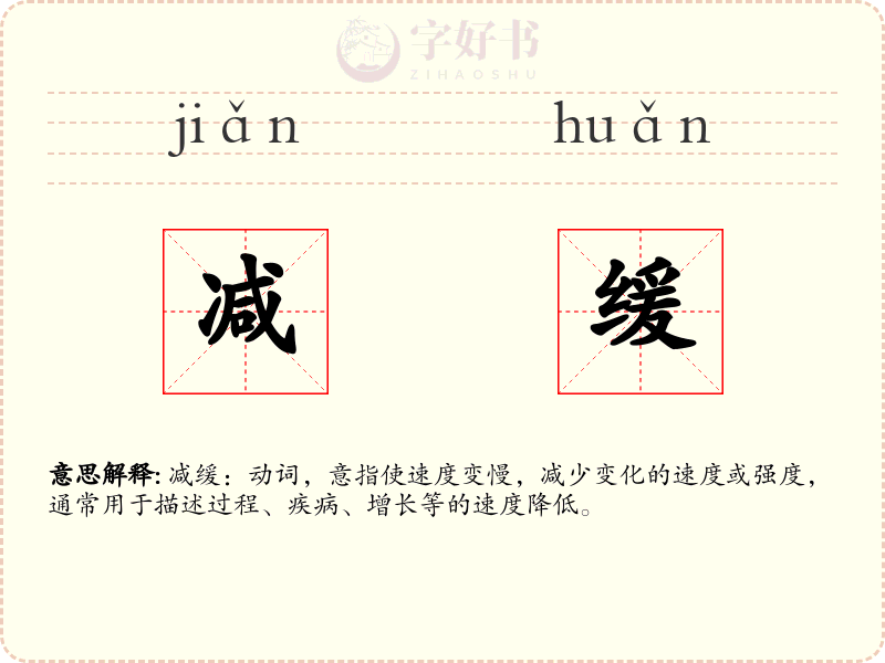 减缓
