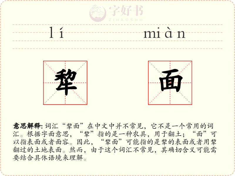 犂面