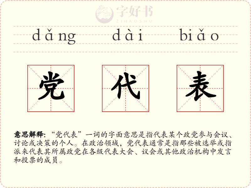 党代表