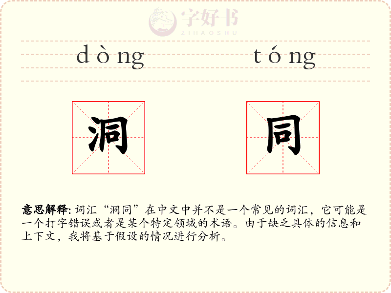 洞同