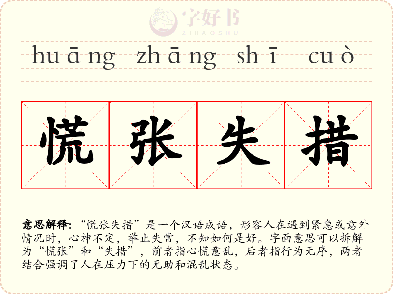 慌张失措