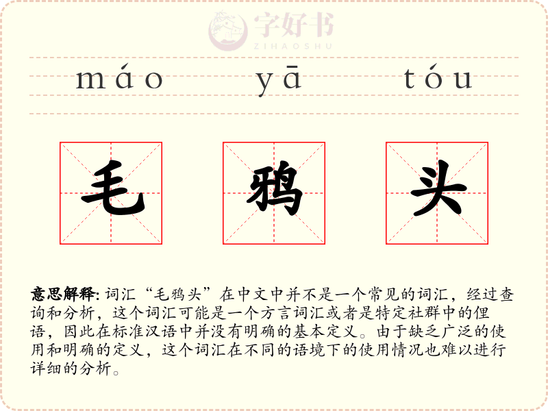 毛鸦头