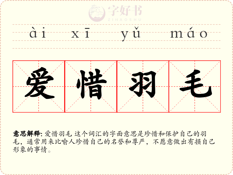 爱惜羽毛