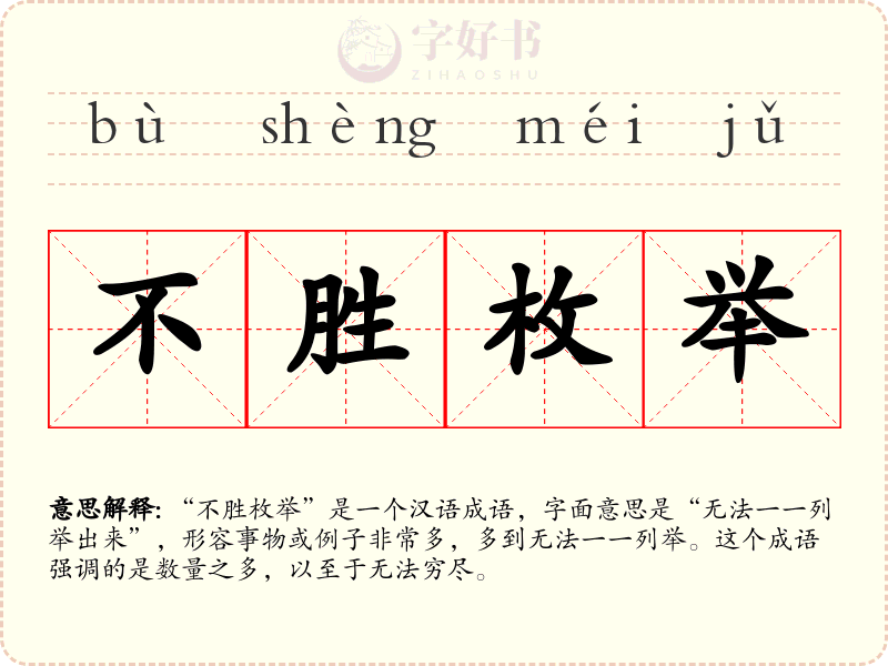 不胜枚举