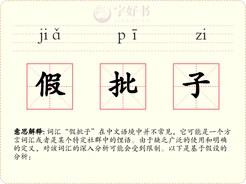 假批子