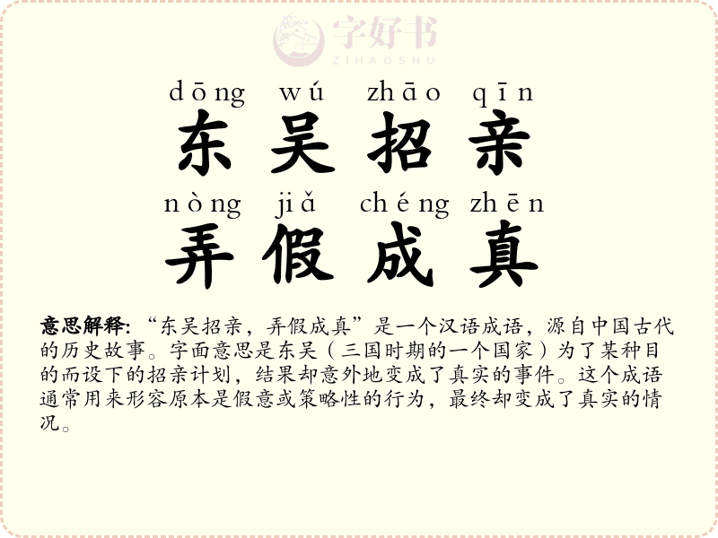 东吴招亲，弄假成真