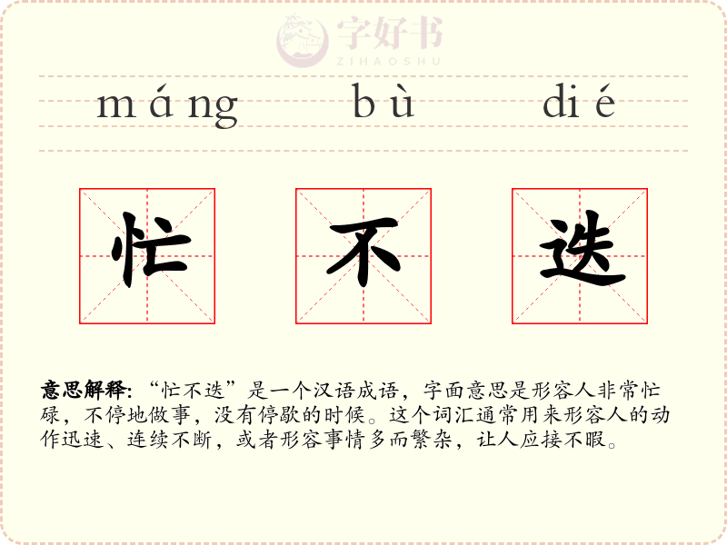 忙不迭