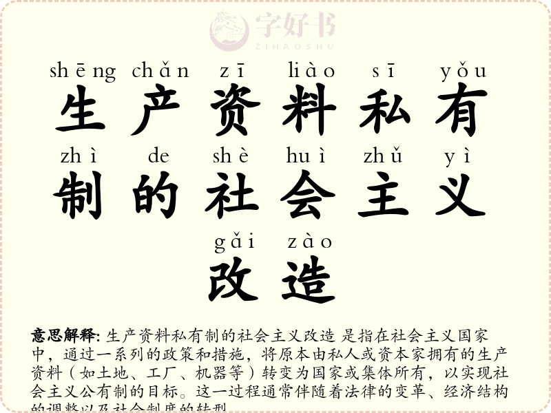 生产资料私有制的社会主义改造
