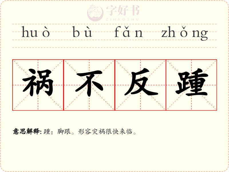 祸不反踵
