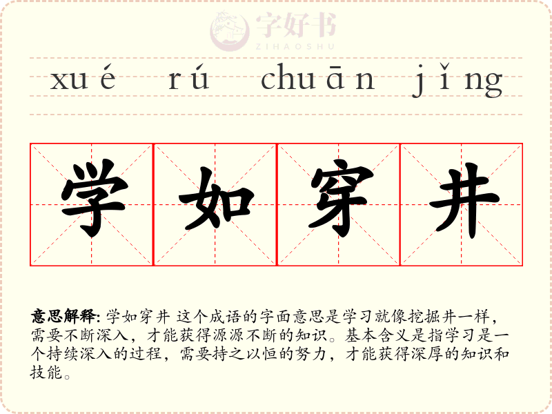学如穿井