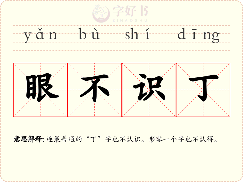 眼不识丁