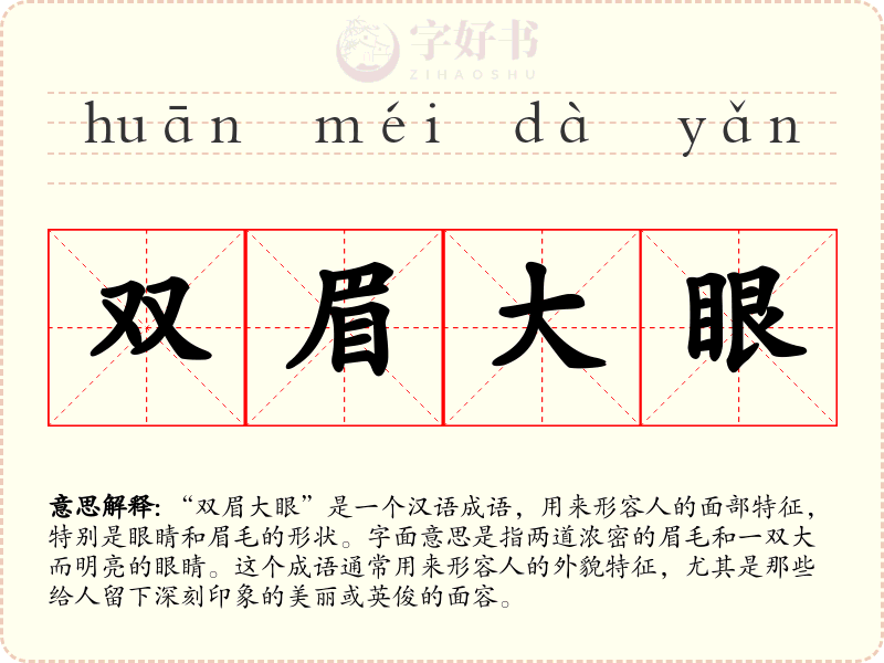 双眉大眼