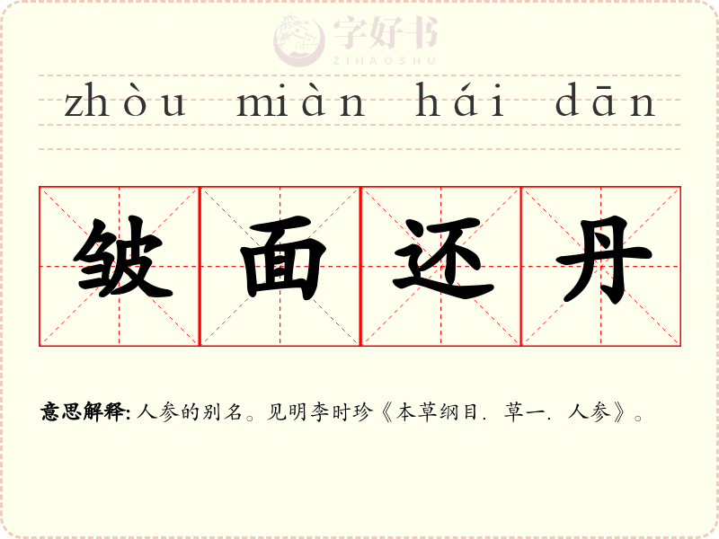 皱面还丹